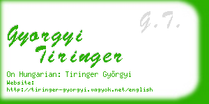gyorgyi tiringer business card