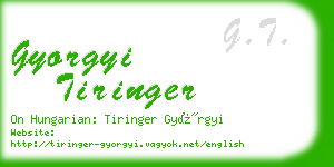 gyorgyi tiringer business card